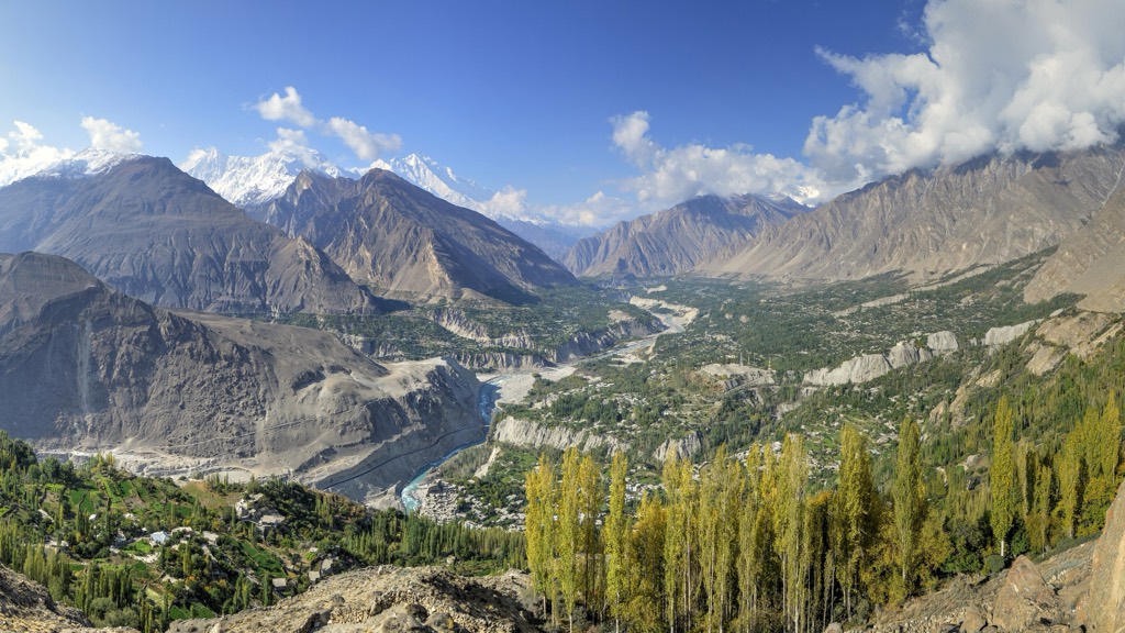 Hunza Valley seen from Eagle's Nest above Karimabad